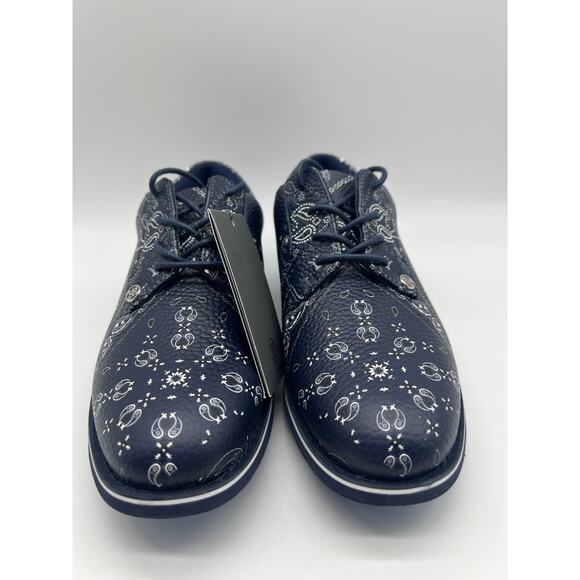G/FORE Bandana Gallivanter Golf Shoes Navy Twilight Pebble Leather Size 7.5 - Picture 10 of 16